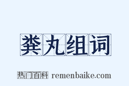 粪丸组词是什么意思的图片